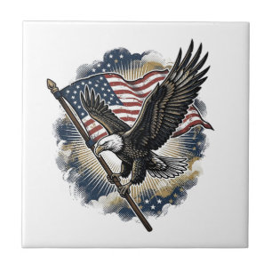 Vintage Eagle Flag Patriotic Shirt Design_1 Tile