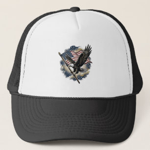 Vintage Eagle Flag Patriotic Shirt Design_1 Trucker Hat