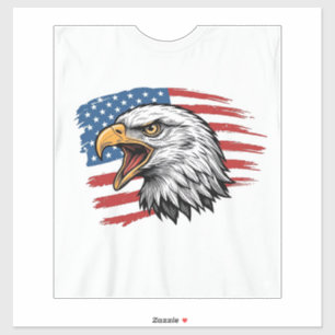 Vintage Eagle Flag Patriotic Vector Shirt Design_1