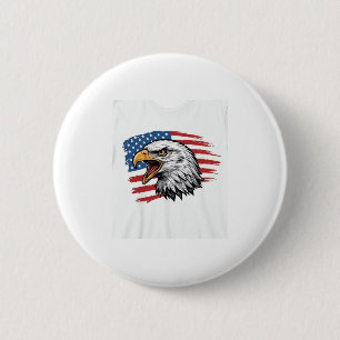 Vintage Eagle Flag Patriotic Vector Shirt Design_1 6 Cm Round Badge