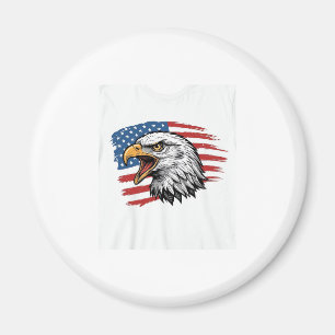 Vintage Eagle Flag Patriotic Vector Shirt Design_1 Magnet