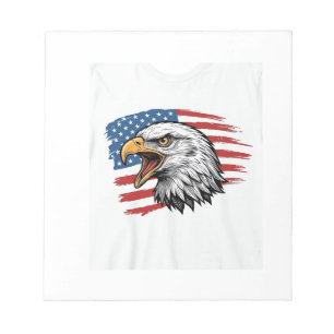 Vintage Eagle Flag Patriotic Vector Shirt Design_1 Notepad