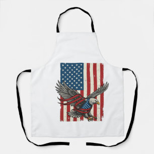 Vintage Eagle Flag Vector Patriotic Shirt Design_1 Apron