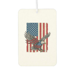 Vintage Eagle Flag Vector Patriotic Shirt Design_1 Car Air Freshener