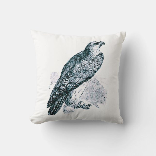 Vintage Eagle illustration Cushion (Front)