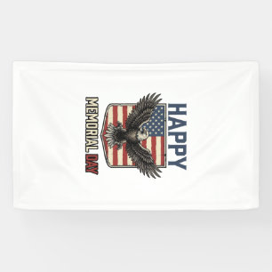 Vintage Eagle Memorial Day Patriotic Shirt Design_ Banner