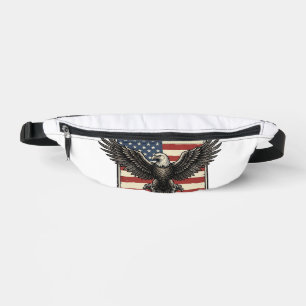 Vintage Eagle Memorial Day Patriotic Shirt Design_ Bum Bags