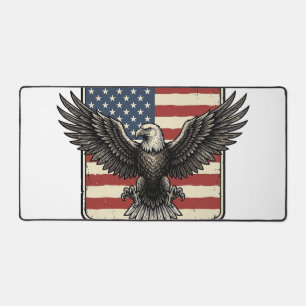 Vintage Eagle Memorial Day Patriotic Shirt Design_ Desk Mat