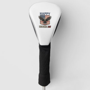 Vintage Eagle Memorial Day Patriotic Shirt Design_ Golf Head Cover