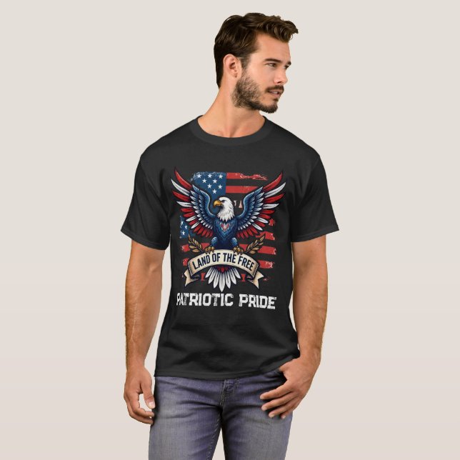 Vintage Eagle Patriotic Pride T-Shirt (Front Full)