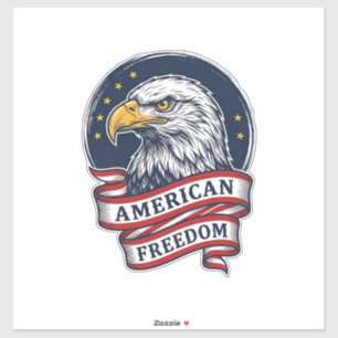 Vintage Eagle Patriotic Ribbon Vector Shirt Design