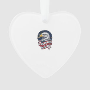 Vintage Eagle Patriotic Ribbon Vector Shirt Design Ornament