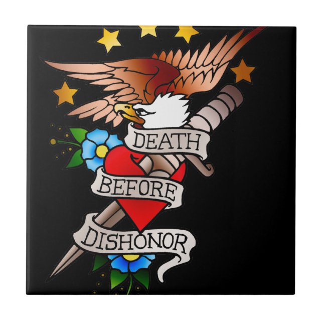 vintage eagle tattoo tile (Front)