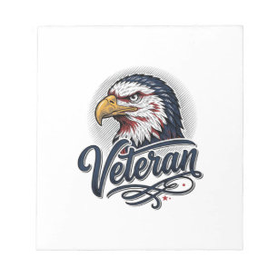 Vintage Eagle Veteran Patriotic Shirt Design_1 Notepad