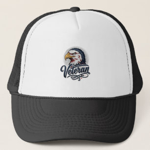 Vintage Eagle Veteran Patriotic Shirt Design_1 Trucker Hat