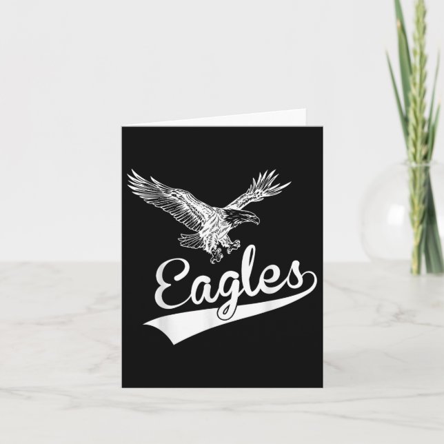 Vintage Eagles Flying Bird Inspirational  Card (Front)