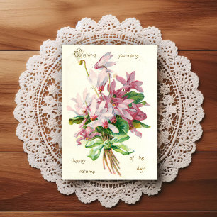 Vintage Early 1900's Birthday Greeting Postcard
