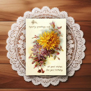 Vintage Early 1900's Birthday Greeting Postcard