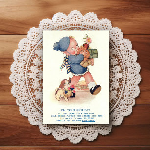 Vintage Early 1900's Birthday Greeting Postcard