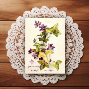 Vintage Early 1900's Birthday Greeting Postcard