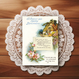 Vintage Early 1900's Birthday Greeting Postcard