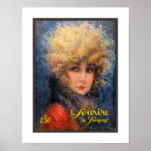 VINTAGE EARLY 1930s FRENCH MAGAZINE COVER Poster