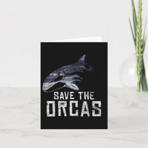 Vintage Earth Day Save The Orcas Card