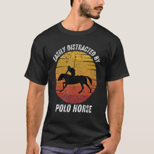 Vintage Easily Distracted By Polo Horse Retro Hors