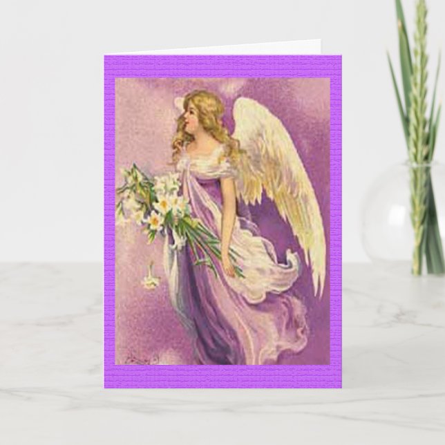 Vintage Easter Angel Card (Front)