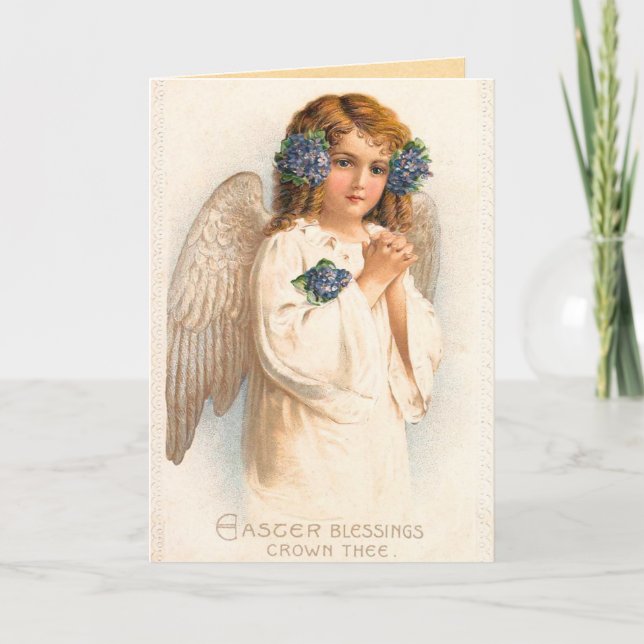 Vintage Easter Angel Card (Front)