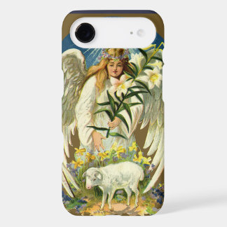 Vintage Easter Angel, Lamb, Lily Flower, Gold Star