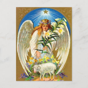 Vintage Easter Angel Postcard