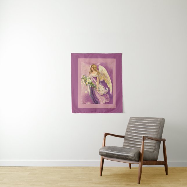 Vintage Easter Angel Tapestry (In Situ)