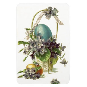 Vintage Easter Basket Eggs Premium Flexi Magnet