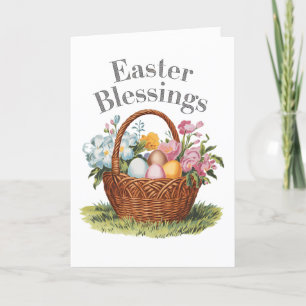 Vintage Easter Blessing Holiday Card