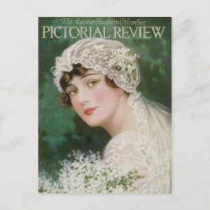 Vintage Easter Bride Holiday Postcard