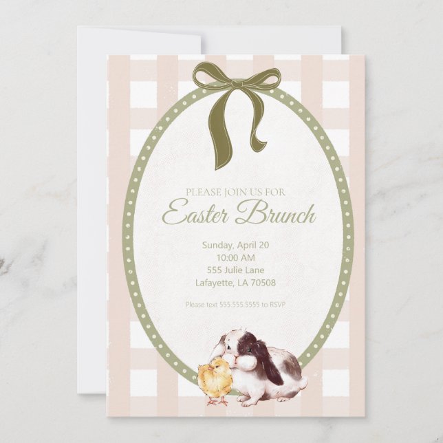 Vintage Easter Brunch Invitation (Front)