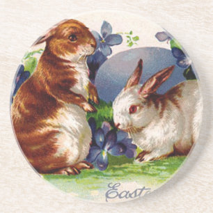 Vintage Easter Bunnies Coasters