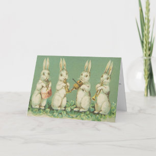 Vintage Easter Bunny Band, Holiday Card
