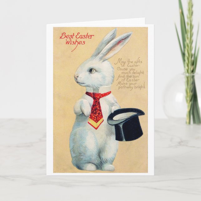 Vintage Easter Bunny Card (Front)