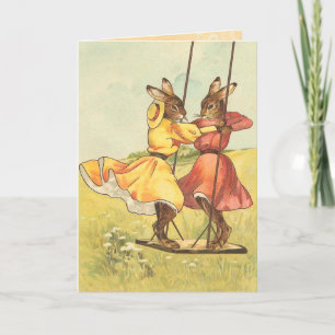 Vintage Easter Bunny Card
