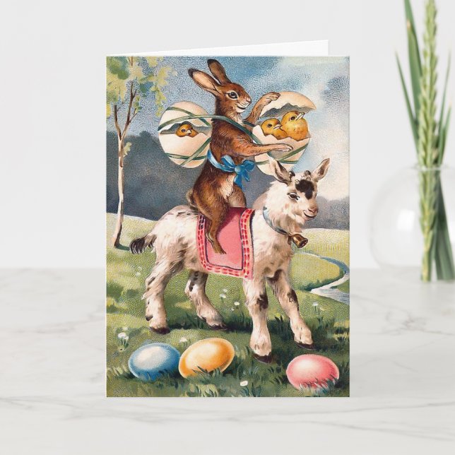 Vintage Easter Bunny Card (Front)