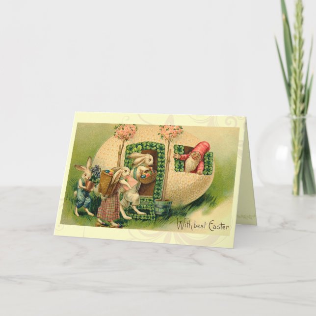 Vintage Easter Bunny Card (Front)