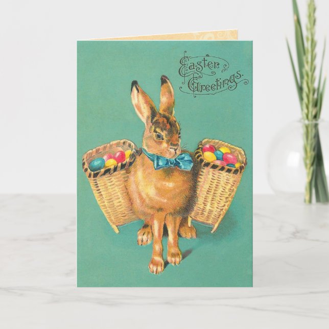 Vintage Easter Bunny Card (Front)