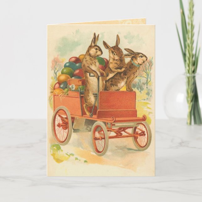 Vintage Easter Bunny Card (Front)
