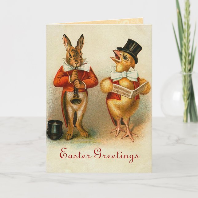 Vintage Easter Bunny Card (Front)