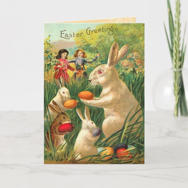 Vintage Easter Bunny Card (Front)