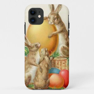 Vintage Easter Bunny Easter Eggs Easter Card Case-Mate iPhone Case