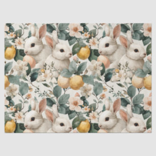 Vintage Easter Bunny Floral (9) Tissue Paper
