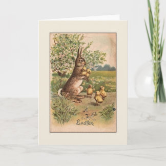Vintage Easter Bunny Greeting Card